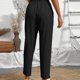 thumbnail image 5 of Pantalones elásticos de la cintura para las mujeres verde oliva cordón sólido bolsillo Jogger longitud completa, 5 of 5