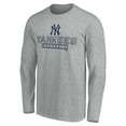 thumbnail image 2 of Men's Gray New York Yankees Evanston Stencil Long Sleeve T-Shirt, 2 of 3