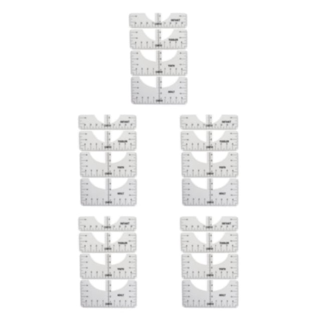 fastboy Handy T-Shirt Ruler Tool Alignment Craft Tool Guide 5PCS Accurate Centering for Flawless Designs Clear 4 Pcs 5Set