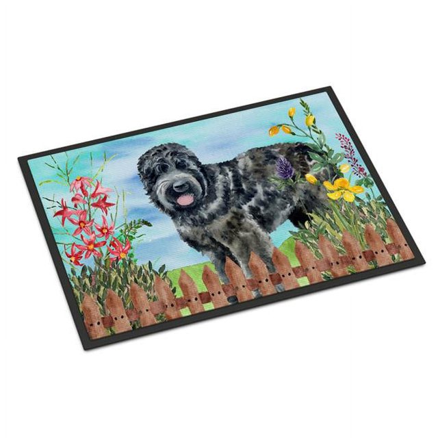 Carolines Treasures CK1239MAT Tapis d'Intérieur Ou d'Extérieur à Ressort Russe Terrier Noir - 18 x 27 Po.