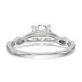 thumbnail image 5 of Solid 14k White Gold Solitaire Engagement Ring with CZ Cubic Zirconia Size 7, 5 of 8