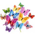 thumbnail image 2 of Decoración de pared de mariposas, 24/48 piezas, pegatinas de mariposas 3D para decoraciones de fiestas con imanes (coloridos, 24), 2 of 5
