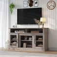 thumbnail image 6 of Modern LED TV Stand, 58 Inches Large Entertainment Center With Storage Cabinet And Open Shelves, Farmhouse TV Media Console Cabinet For Living Room, 6 of 8