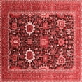 thumbnail image 1 of Ahgly Company Indoor Square Oriental Red Industrial Area Rugs, 8' Square, 1 of 4