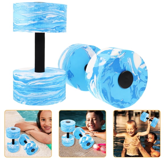FELTECHELECTR Portable Blue Eva Dumbbells for Water Aerobics and Rehabilitation