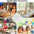thumbnail image 6 of 50 PCs disposable silver placemats set metallic 13 inch round foil mesh pressed table doilies, disposable placement mats for home decoration dining table wedding birthday party, 6 of 8