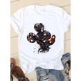 thumbnail image 1 of Disney Cartoon Tee Shirt Mickey Mouse Women Short Sleeve Summer Spring Print Clothing Casual Fashion Graphic T-shirtsXL Gao Jinjia LED, 1 of 2