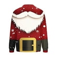 thumbnail image 5 of Feancey Spring Sales Ugly Christmas Sweatshirts for Men Funny Long Sleeve Crewneck Pullover Sweatshirt Holiday Casual Santa Claus Print Tops Xmas Gifts Wine 3XL, 5 of 5