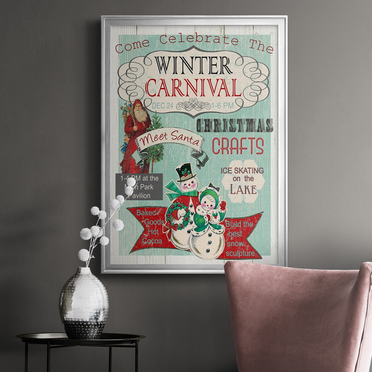 Bright Christmas Carnival Premium Framed Print - Ready to Hang