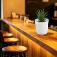 thumbnail image 4 of Leodye 1PCS Small Artificial Plastic Potted Plant with White Pot Mini Faux Greenery Arrangement for Kitchen Table Bar office Indoor Decor -3.54x2.36x2.36in, 4 of 6