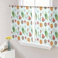 thumbnail image 4 of Sheer Curtains 54 Inches Long 2 Panels, Beach Starfish Tropical Floral Rod Pocket Curtain Voile Draperies, Cartoon Popsicle Watermelon Light Filtering Window Treatment for Living Room Bedroom, 4 of 8