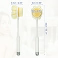 thumbnail image 4 of Unique Bargains Back Scrubber Double-sided Long Handle Bath Brush Handle Brush for Bath Shower 14.17"x3.54"x2.56" White, 4 of 7