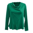 thumbnail image 4 of Women's Long Sleeve Shirts T Shirt Elegant Solid Color Top For Fall Winter Fashion Basic Layering Casual Comfort Casual Blouses, 4 of 4