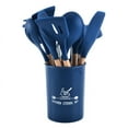 thumbnail image 1 of TESNN Cooking Utensils Nonstick Cooking Utensil Set with Plastic Grid Silicone Cooking Utensil Set (Dark Blue, 1 of 5