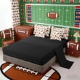 thumbnail image 4 of Erosebridal Watercolor Football Twin Bedding Sets, Soft Sports Bedding Comforter Set for Boys and Girls, Black Reversible 7-Piece, 4 of 6