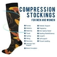 thumbnail image 2 of FORMRS Womens Knee High Socks Casual Long Thick Travel Daily Wear, 2 Pairs, Black Fish Pattern, 2 of 6