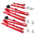 thumbnail image 1 of AMC 1958-1988 Standard 3 Point Red Retractable Bench Seat Belt Kit with Bracketry - 3 Belts, 1 of 1