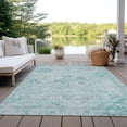 thumbnail image 6 of Addison Rugs Chantille Indoor/Outdoor Traditional Global Teal Washable Rectangle Rug, 5' x 7'6", 6 of 6