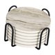 thumbnail image 1 of Posavasos de cerámica con soporte para taza de café, vasos, mantel individual absorbente, 6 unidades Patrón de arena, 1 of 9