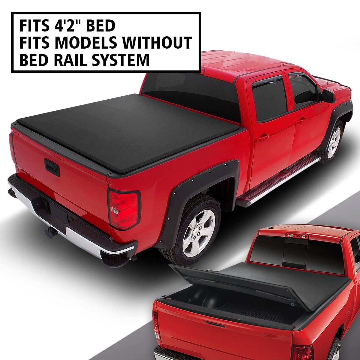 For 2001 To 2005 Ford Explorer Sport Trac 42 Bed Adjustable Tri Fold Soft Top Trunk Tonneau Cover 02 03 04 Walmartcom