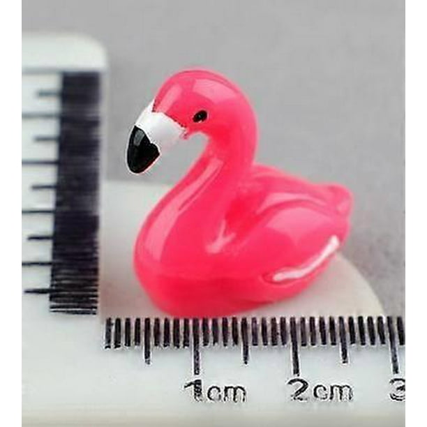 100pcs Mini Flamingos: Mini Resin Flamingo Statues - Tiny Pink Animal Figurines For Diy Micro Garden Home Decor Cake Toppers