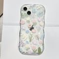 thumbnail image 2 of Compatible with iPhone Case,Cute Flower Floral Curly Wave Frame Camera Lens Protection Clear Soft Shockproof Cover Phone Case (White,iPhone Xs Max), 2 of 6