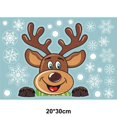 thumbnail image 3 of Pegatinas de ventana de Navidad se aferra con copos de nieve, Papá Noel, Reno, muñeco de nieve, decoraciones de fiesta de navidad, 3 of 4