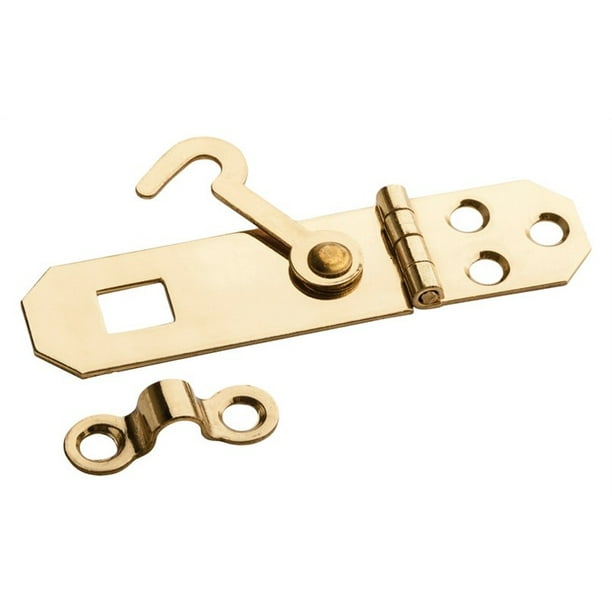 National Hardware Solid Brass 23/4 in. L Hasp w/Hook 1