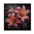 thumbnail image 3 of Designart "Pink And violet Fuchsia Fantasy IV" Floral Print on Natural Pine Wood, 3 of 5
