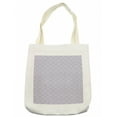thumbnail image 1 of Moroccan Tote Bag, Abstract Eastern Motif in Pastel Blue and Purple Tones Floral Repetition, Cloth Linen Reusable Bag for Shopping Books Beach and More, 16.5" X 14", Cream, by Ambesonne, 1 of 2