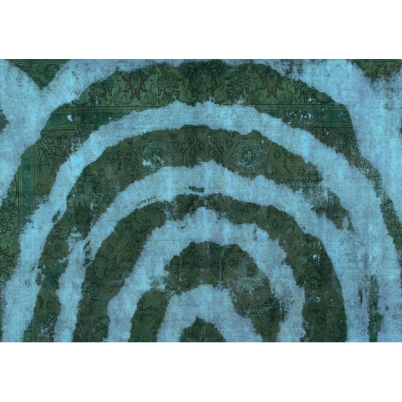 Ahgly Company Indoor Rectangle Abstract Light Blue Modern Area Rugs, 5' x 8'