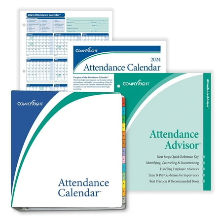 UPC: 0015171301528 | ComplyRight 2022 Attendance Calendar Kit White Pack of 200 (A1411W16PK200)