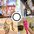 thumbnail image 5 of Uxcell 50-Pack Dream Catcher Rings,1.5 Inch Plastic Macrame Wreath Floral Round Rings for DIY Wedding Wreath Black 0.2 Inch, 5 of 6