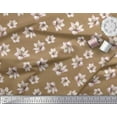thumbnail image 3 of Soimoi Tissu de Crêpe de polyester Brun Lys Imprimé Floral par la Cour 42 Pouces de Large, 3 of 3