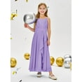thumbnail image 4 of Drtj Girls Chiffon Dresses Formal Sleeveless Junior Bridesmaid Wedding Party Maxi Dress, 4 of 11