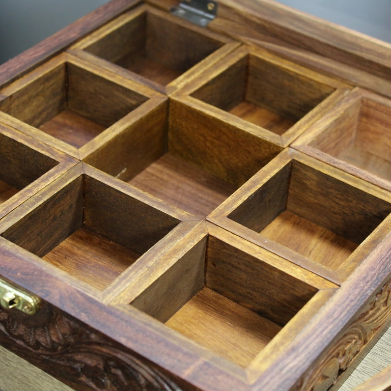 Rosewood Wooden Spice Box Wooden Spice Organizer Wooden 