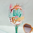 thumbnail image 2 of Lolita Life At The Beach Hand Painted Multicolor Wine Glass, 15 fl oz, 2 of 17