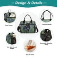 thumbnail image 3 of Cat Flowers Black Cooler Bag Lunch Bag Soft Cooler Cooling Tote Insulated Lunch Box for Adult Men Women, 3 of 6
