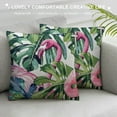 thumbnail image 3 of Awypu  Throw Pillow Covers Tropical Isolated Pattern Flamingo Watercolor Tropic Drawing Rose Bird Decor Pillowcases 20 X 20 Inch Square Hidden Zipper Home Cushion Decorative Pillowcase, 3 of 5