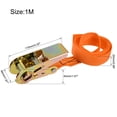 thumbnail image 4 of Correa de sujeción de trinquete Uxcell 1Mx 25mm 250Kg, Naranja, 2 Paquete, 4 of 6