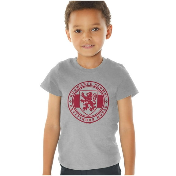 Harry Potter Gryffindor House Badge Kids T Shirt (4) for Toddler Boys and Girls, Athletic Heather