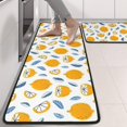 thumbnail image 2 of Kitchen Rugs Sets Of 2,Yellow Lemon Fruit Slices White Pattern Anti Fatigue Kitchen Mat Rugs Non Slip Washable,Decorative Kitchen Floor Mats for Kitchen,Sink,Laundry,17"x47"+17"x47", 2 of 5