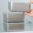 thumbnail image 4 of Clearance Food Storage under $5 Stainless Steel Square Plate With Lid Thickened Metal Dish Plate For Food Small Square Baking Tray For Oven Food Grade Stainless Steel Tray, 4 of 8