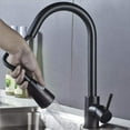 thumbnail image 3 of All-copper Drawing Kitchen Cold and Hot Water Faucet Universal Rotary Flume,Black E, 3 of 4