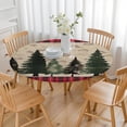 thumbnail image 3 of Red and Green Christmas Pattern Round Fitted Tablecloth with Elastic Edge,Dining Table Cover Waterproof,Outdoor Round Tablecloth for Camping,Dining,Indoor and Outdoor, 3 of 7