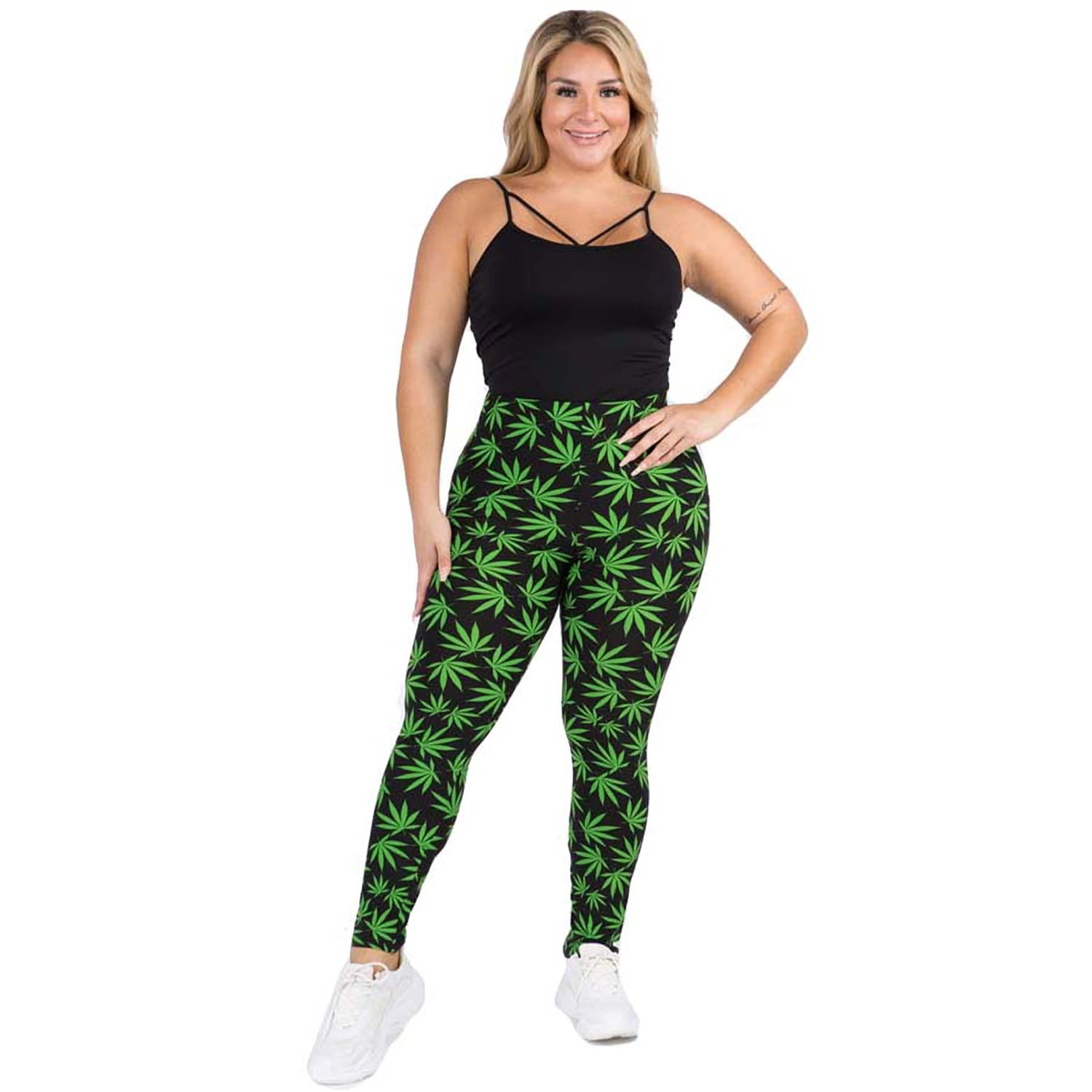 Weed leggings plus size best sale