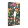thumbnail image 2 of Yayeee Toggle Light Switch Wall Plate 1-Gang 4.5"x2.7" Home Decorative Outlet Cover, Orange Mushroom, 2 of 7