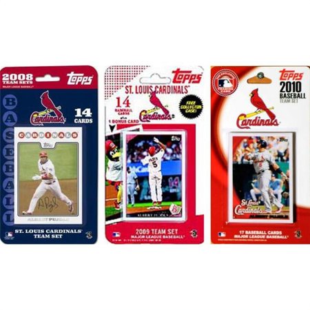 C&I Collectibles MLB St. Louis Cardinals 3 Different Licensed Trading Card Team Sets O/S