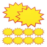 FOMIYES 100Pcs Large Yellow Paper Price Burst Signs for Retail Sale Tags and Commerce Stores