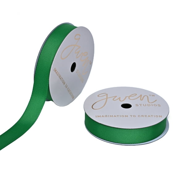 Gwen Studios 5/8" Emerald Grosgrain Ribbon, 7 Yards